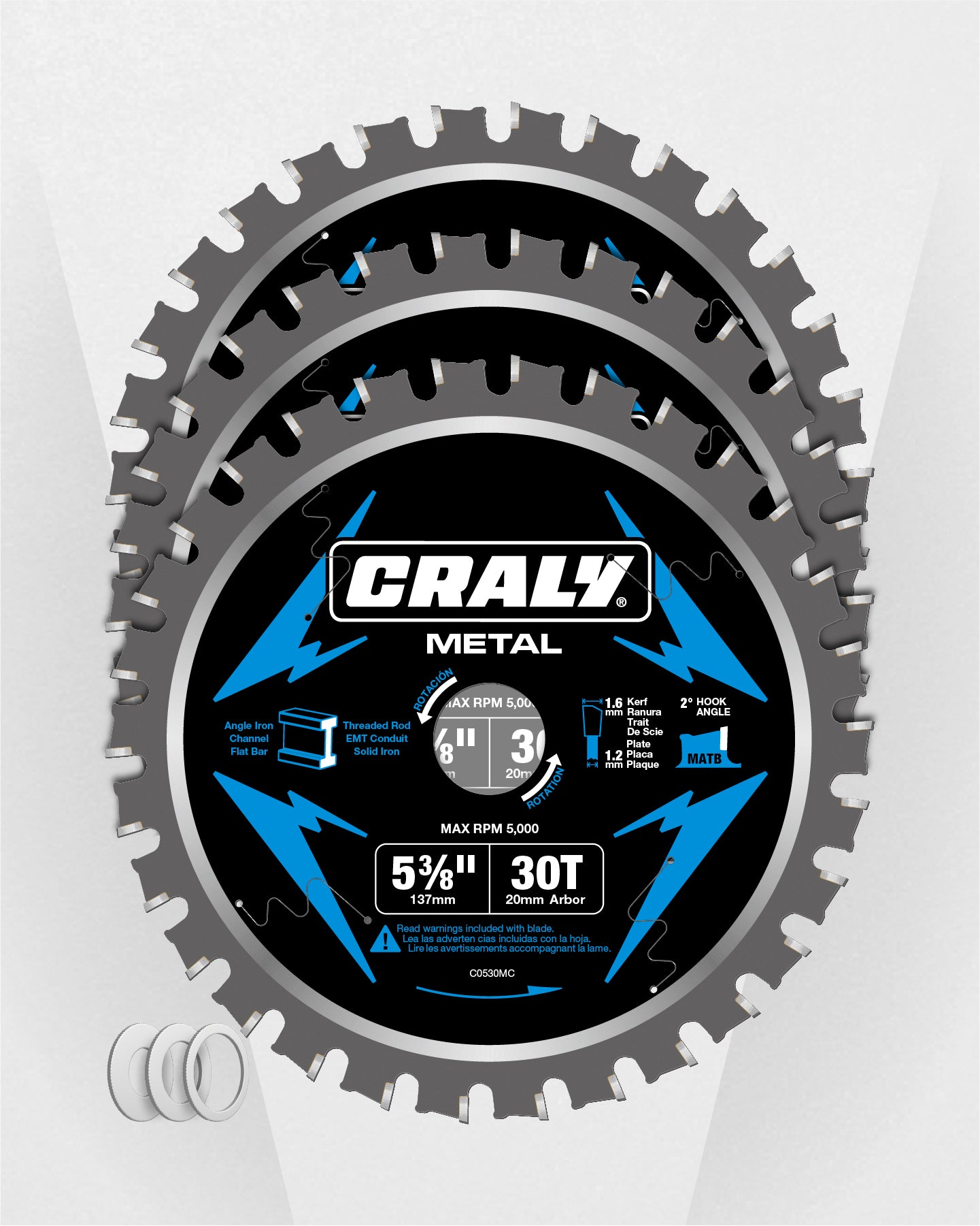 Metal — 5-3/8" 30T, Arbor 20mm