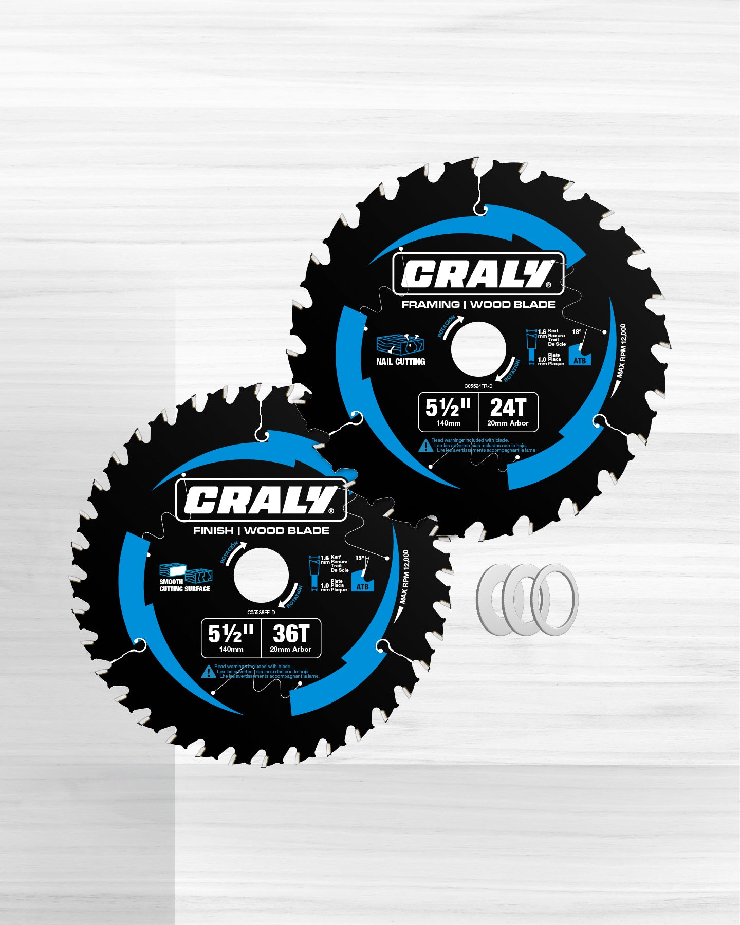 Wood — 5-1/2" 24&36T, Arbor 20mm