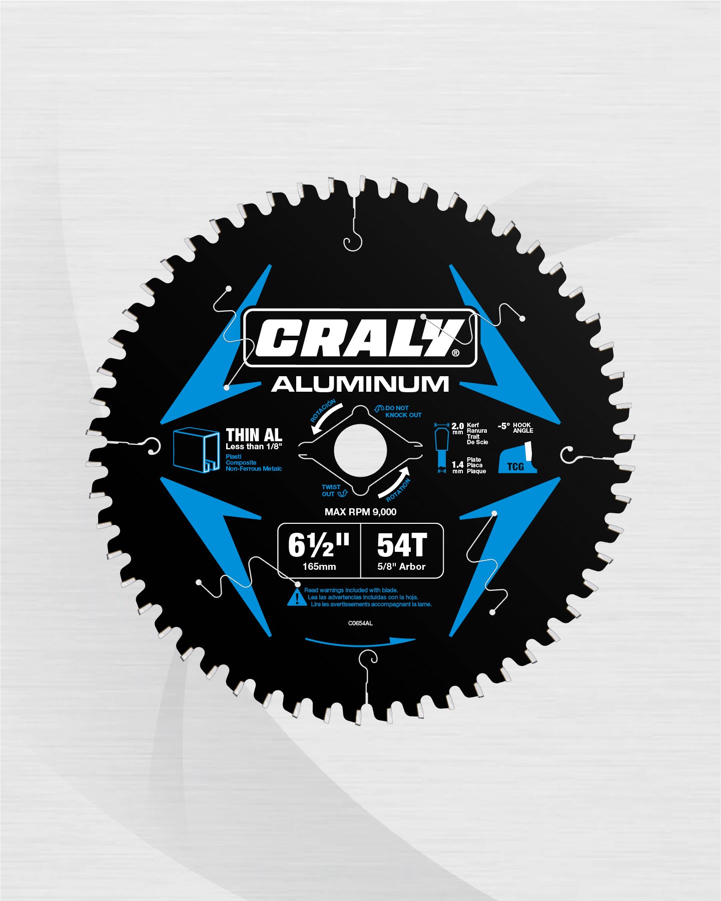 Aluminum — 6-1/2" 54T, Arbor 5/8"