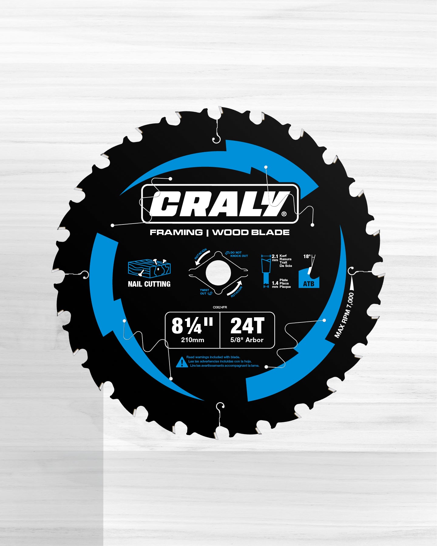 Wood — 8-1/4" 24T, Arbor 5/8"