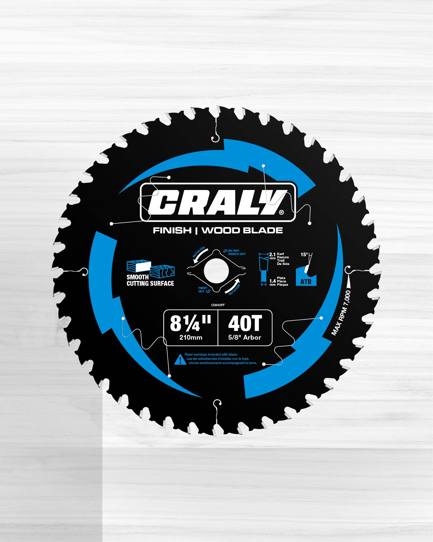 Wood — 8-1/4" 40T, Arbor 5/8"
