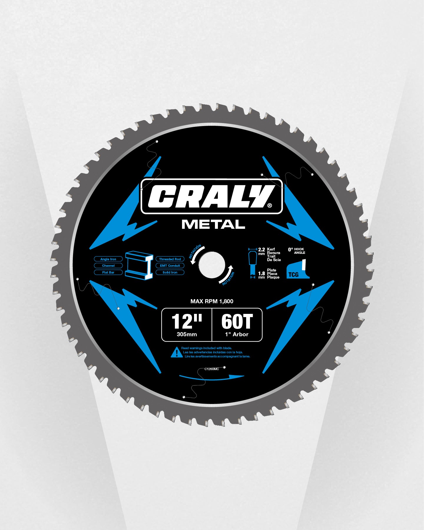 Metal — 12" 60T, Arbor 1"