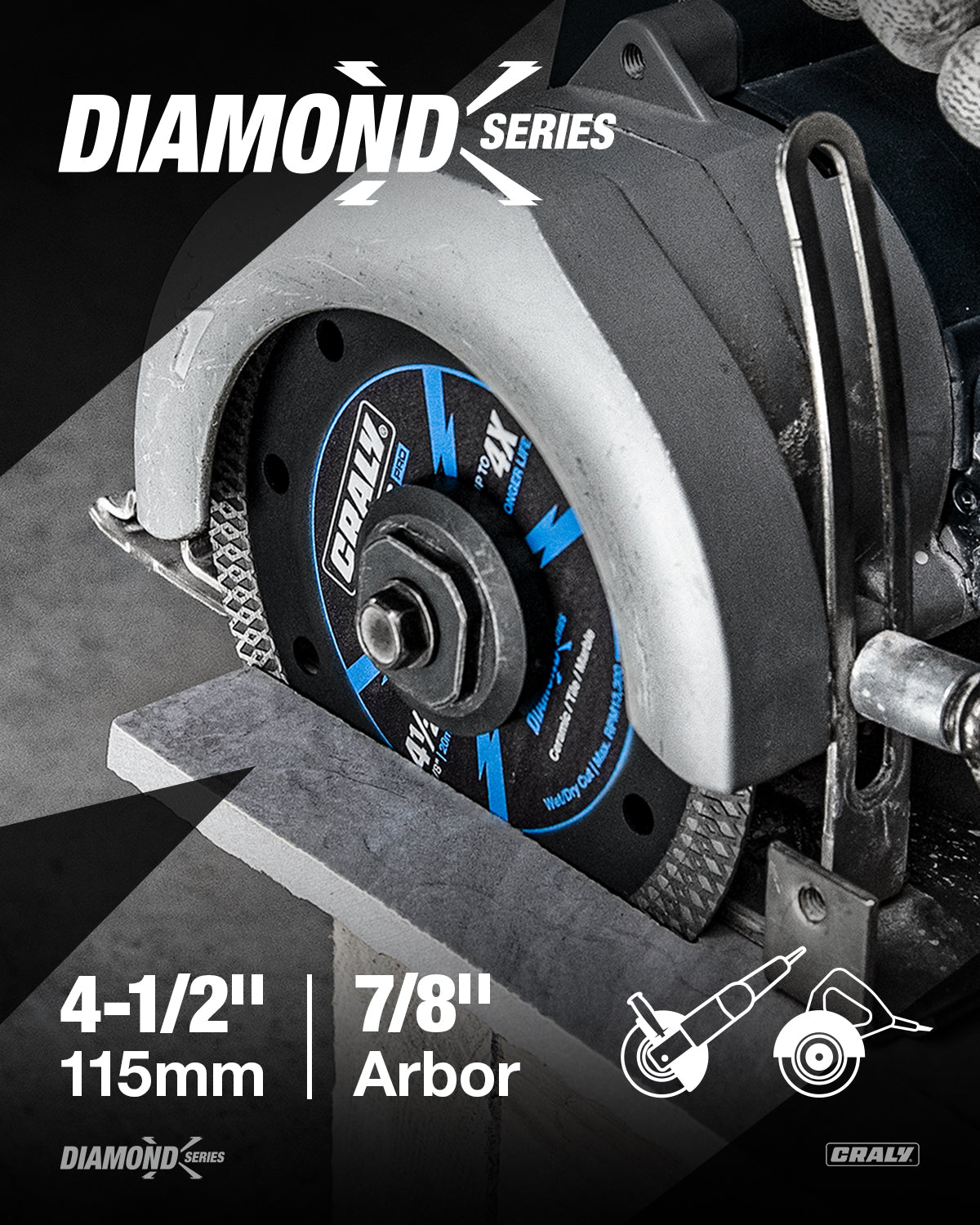 Diamond X — 4-1/2", Arbor 7/8"
