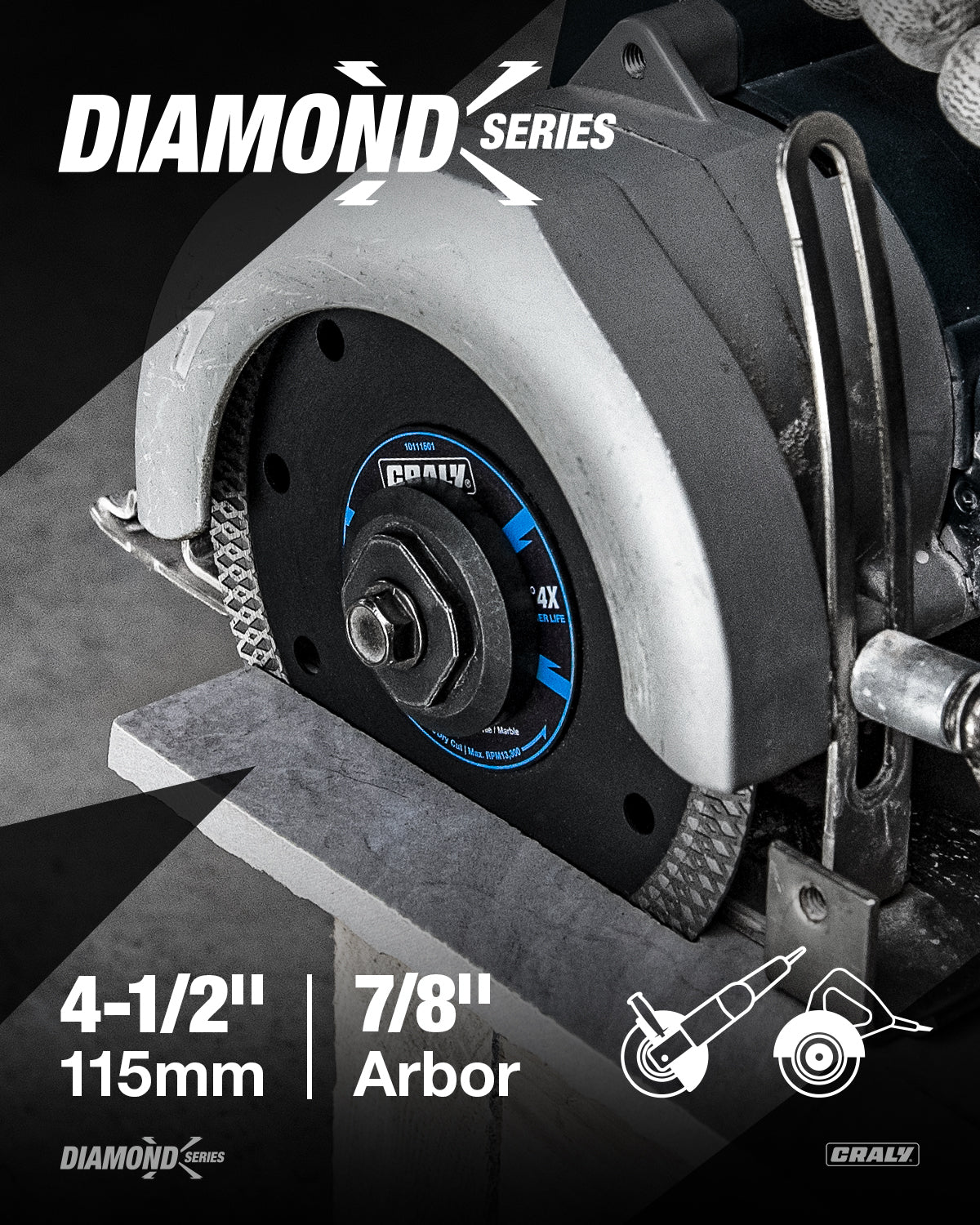 Diamond X Integrated Flange — 4-1/2", Arbor 7/8"