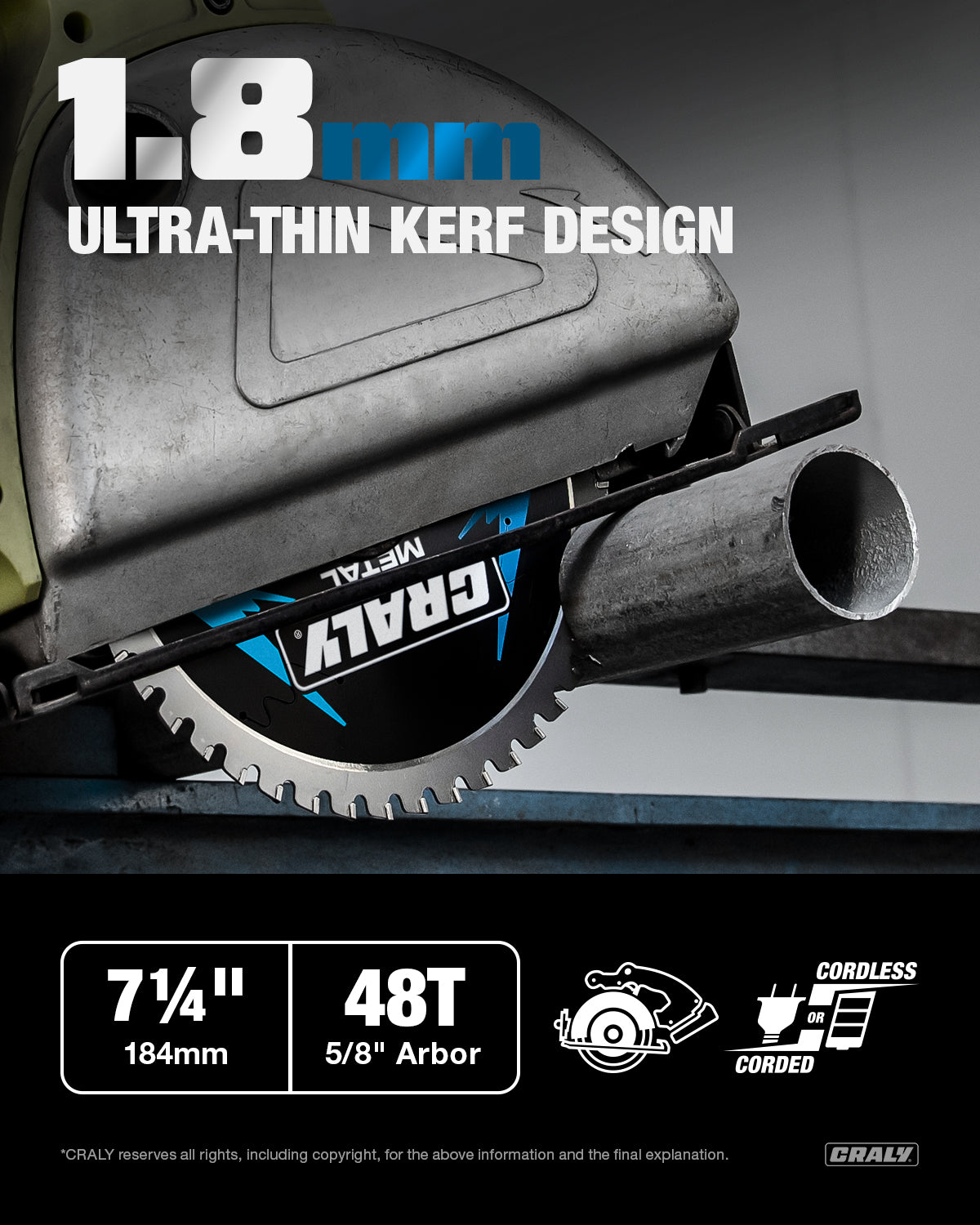 Metal — 7-1/4" 48T, Arbor 5/8"