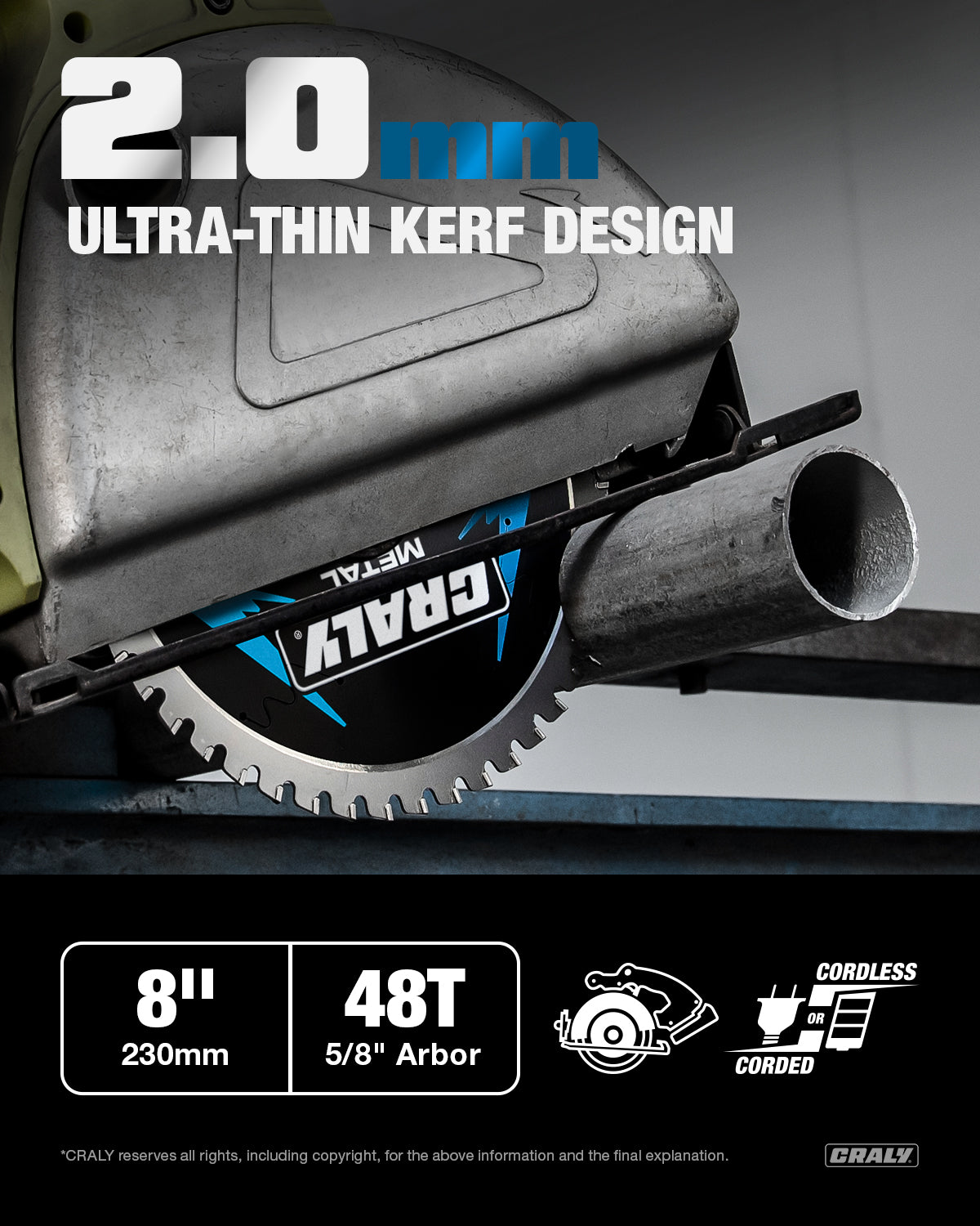 Metal — 8" 42T, Arbor 5/8"