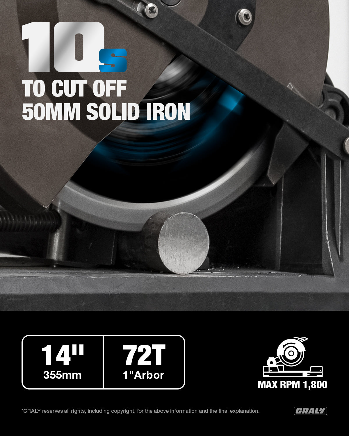 Metal — 14" 72T, Arbor 1"