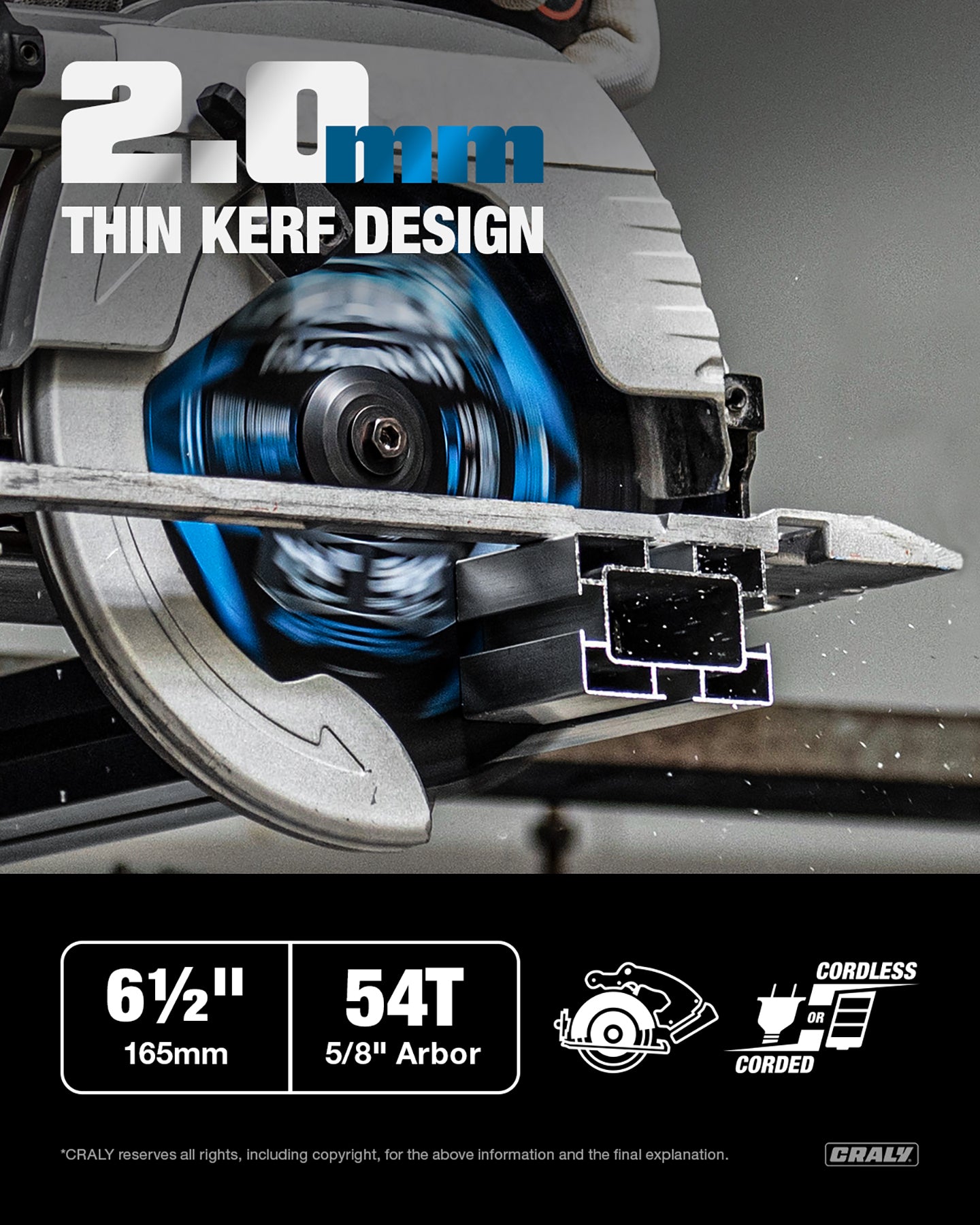 Aluminum — 6-1/2" 54T, Arbor 5/8"