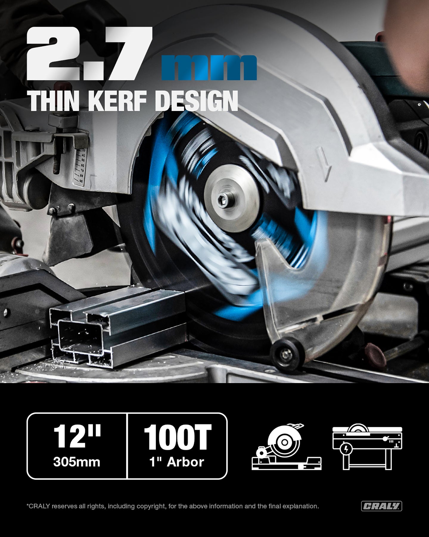 Aluminum — 12" 100T, Arbor 1"