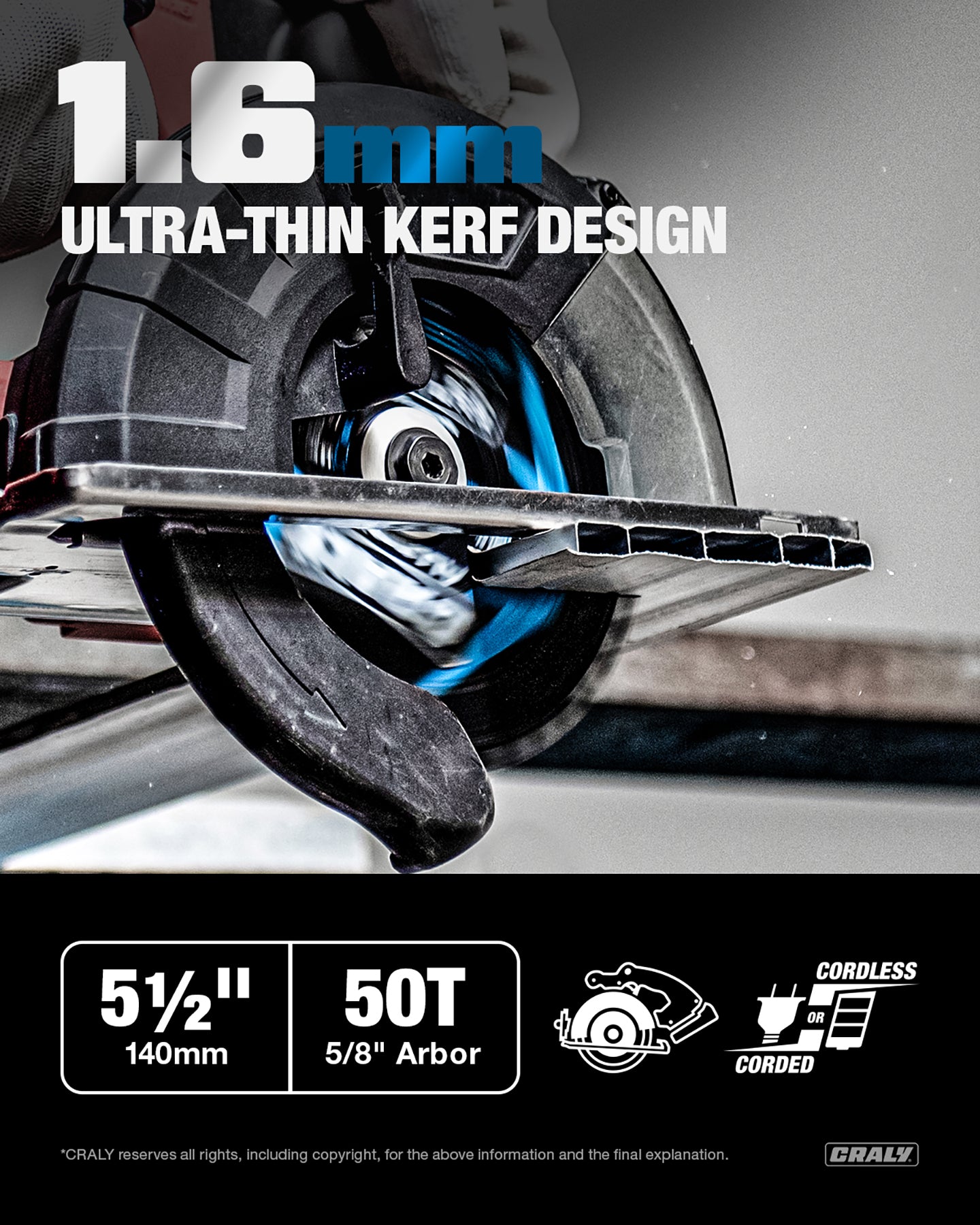 Aluminum — 5-1/2" 50T, Arbor 5/8"