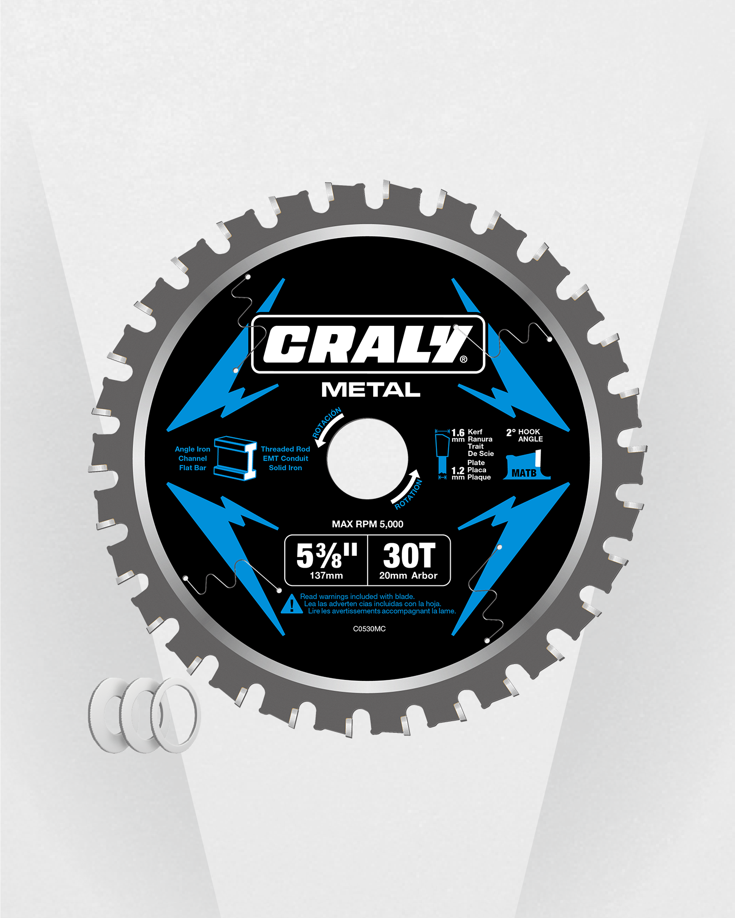 Metal — 5-3/8" 30T, Arbor 20mm