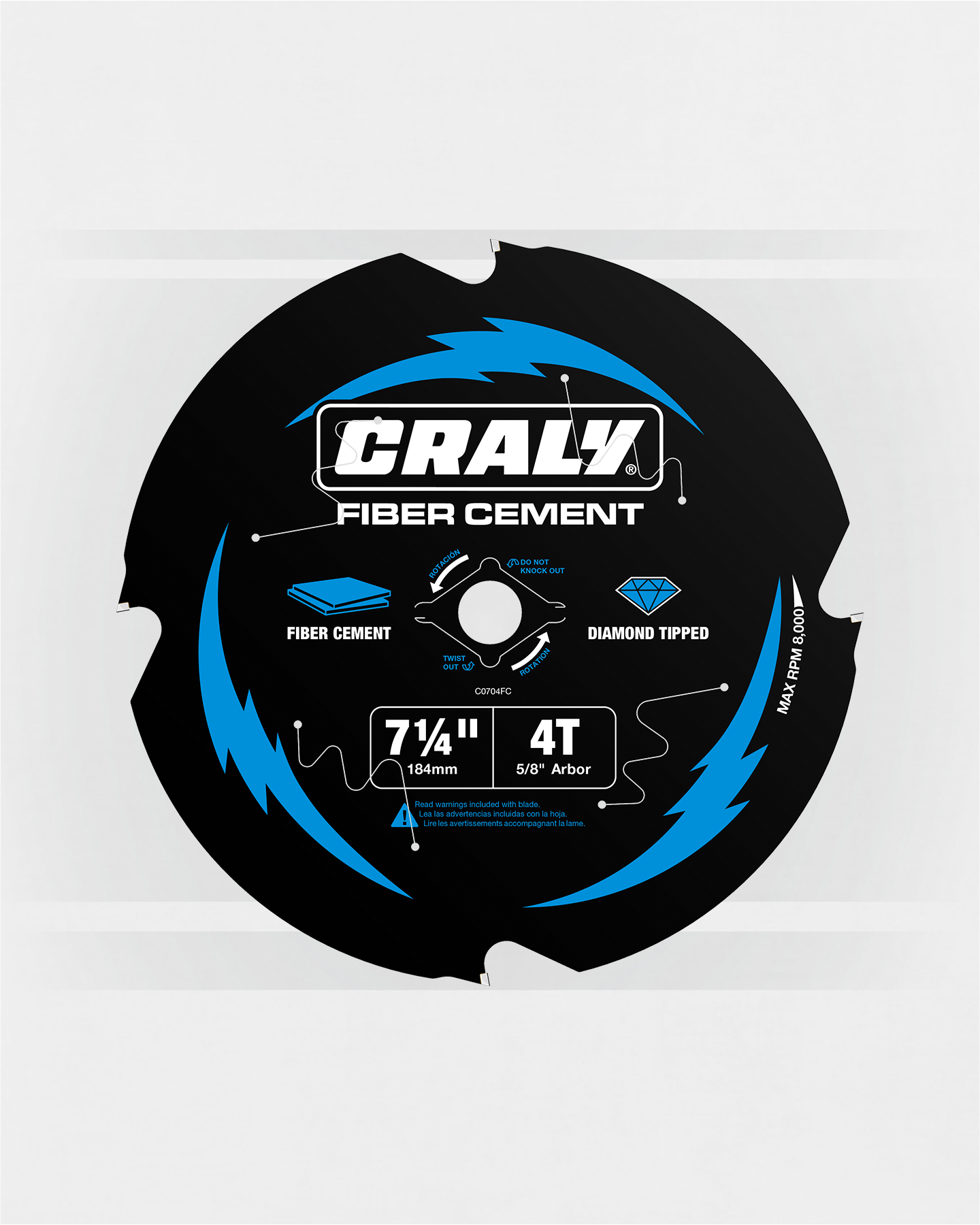 Fiber Cement — 7-1/4" 4T, Arbor 5/8"