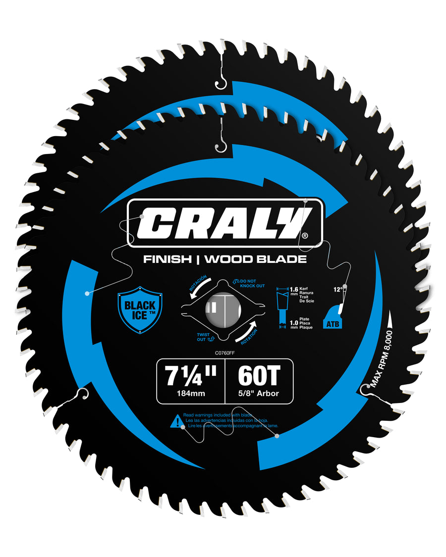Wood — 7-1/4" 60T, Arbor 5/8"