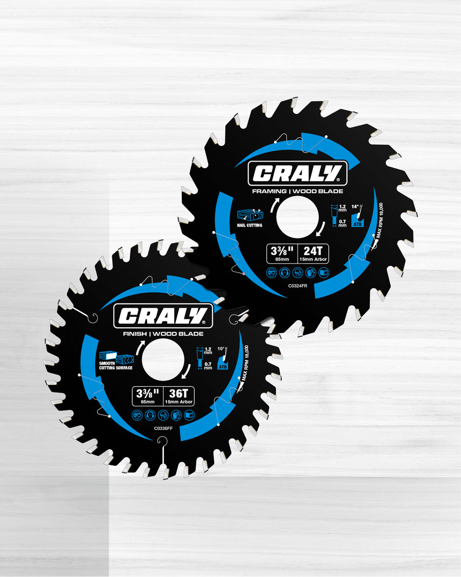 Wood — 3-3/8" 24&36T, Arbor 15mm
