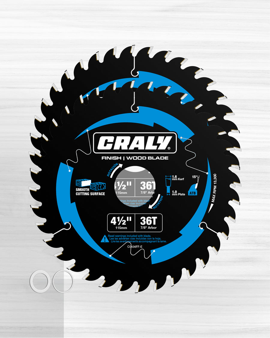 Wood — 4-1/2" 36T, Arbor 7/8"