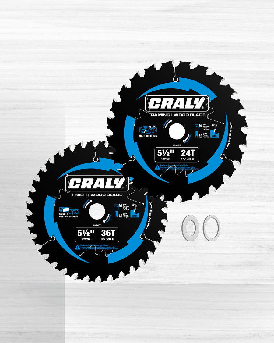 Wood — 5-1/2" 24&36T, Arbor 5/8"