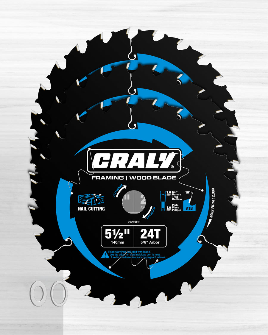 Wood — 5-1/2" 24T, Arbor 5/8"