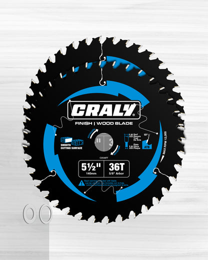 Wood — 5-1/2" 36T, Arbor 5/8"