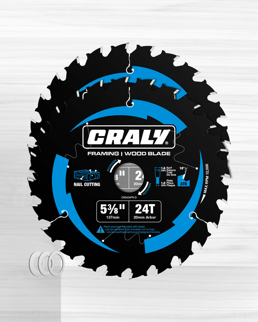 Wood — 5-3/8" 24T, Arbor 20mm