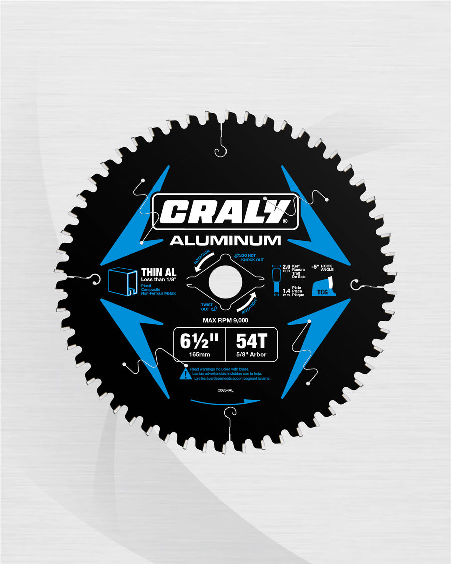Aluminum —  6-1/2" 54T, Arbor 5/8"