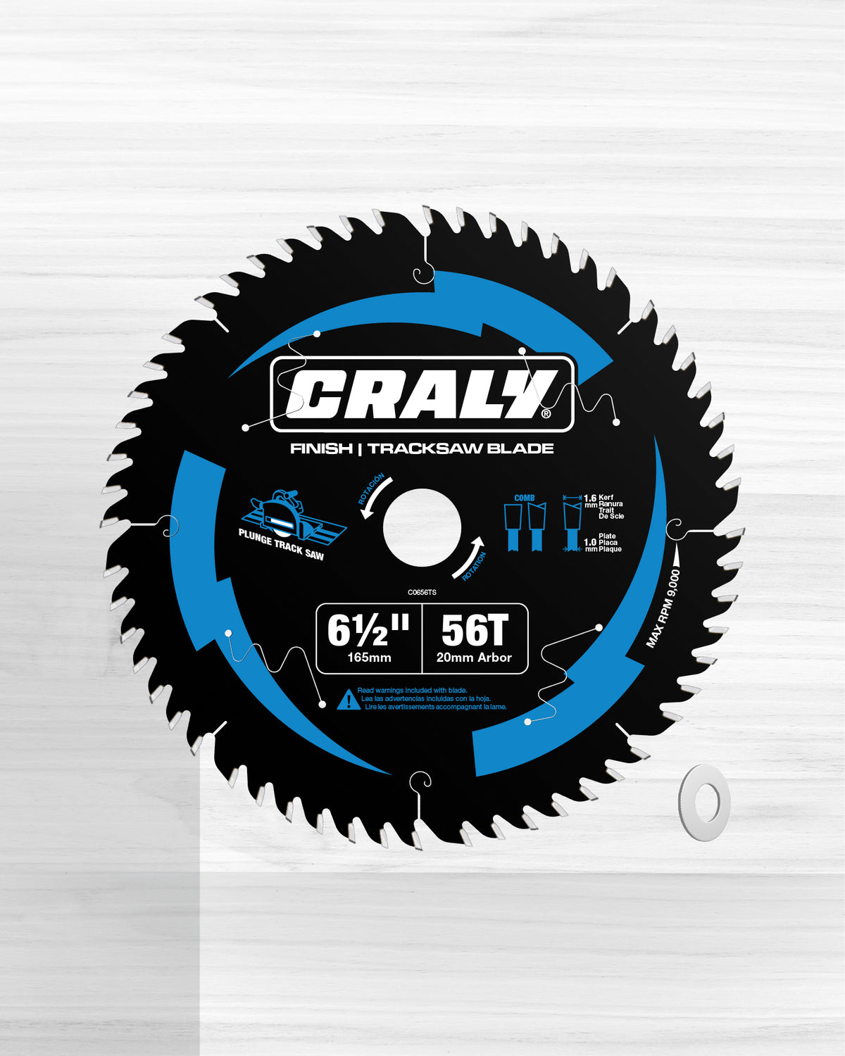 Tracksaw —  6-1/2" 56T, Arbor 5/8"