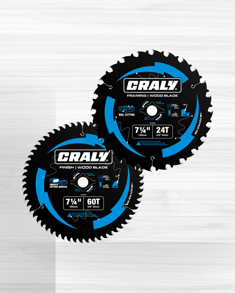 Wood — 7-1/4" 24&60T, Arbor 5/8"