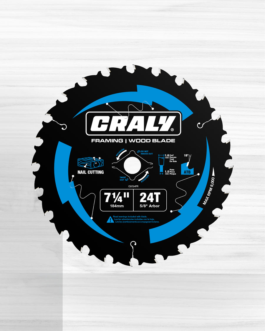 Wood  — 7-1/4" 24T, Arbor 5/8"