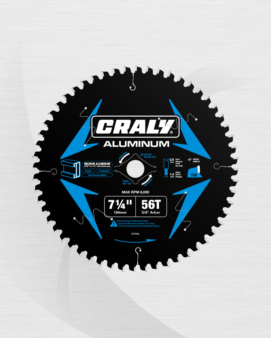 Aluminum — 7-1/4" 56T, Arbor 5/8"