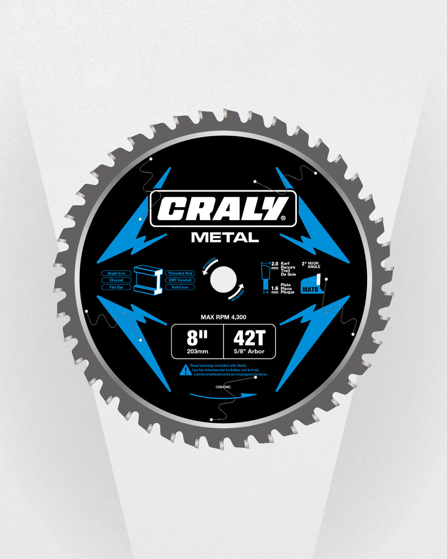 Metal — 8" 42T, Arbor 5/8"