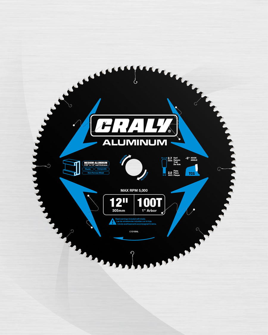 Aluminum — 12" 100T, Arbor 1"