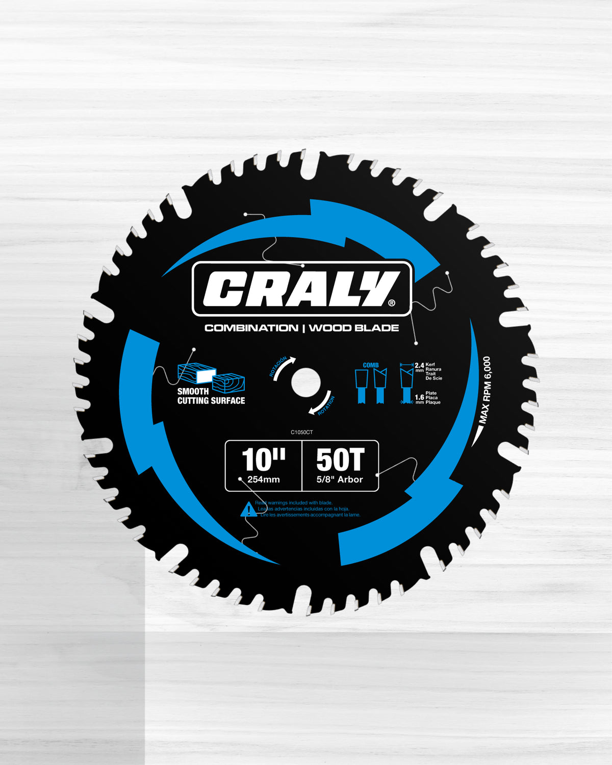 Wood  — 10" 50T, Arbor 5/8"