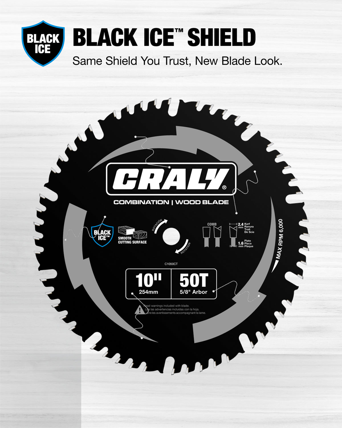 Wood  — 10" 50T, Arbor 5/8"