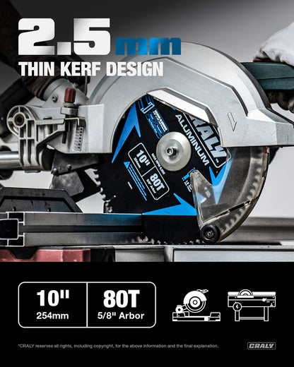 Aluminum — 10" 80T, Arbor 5/8"