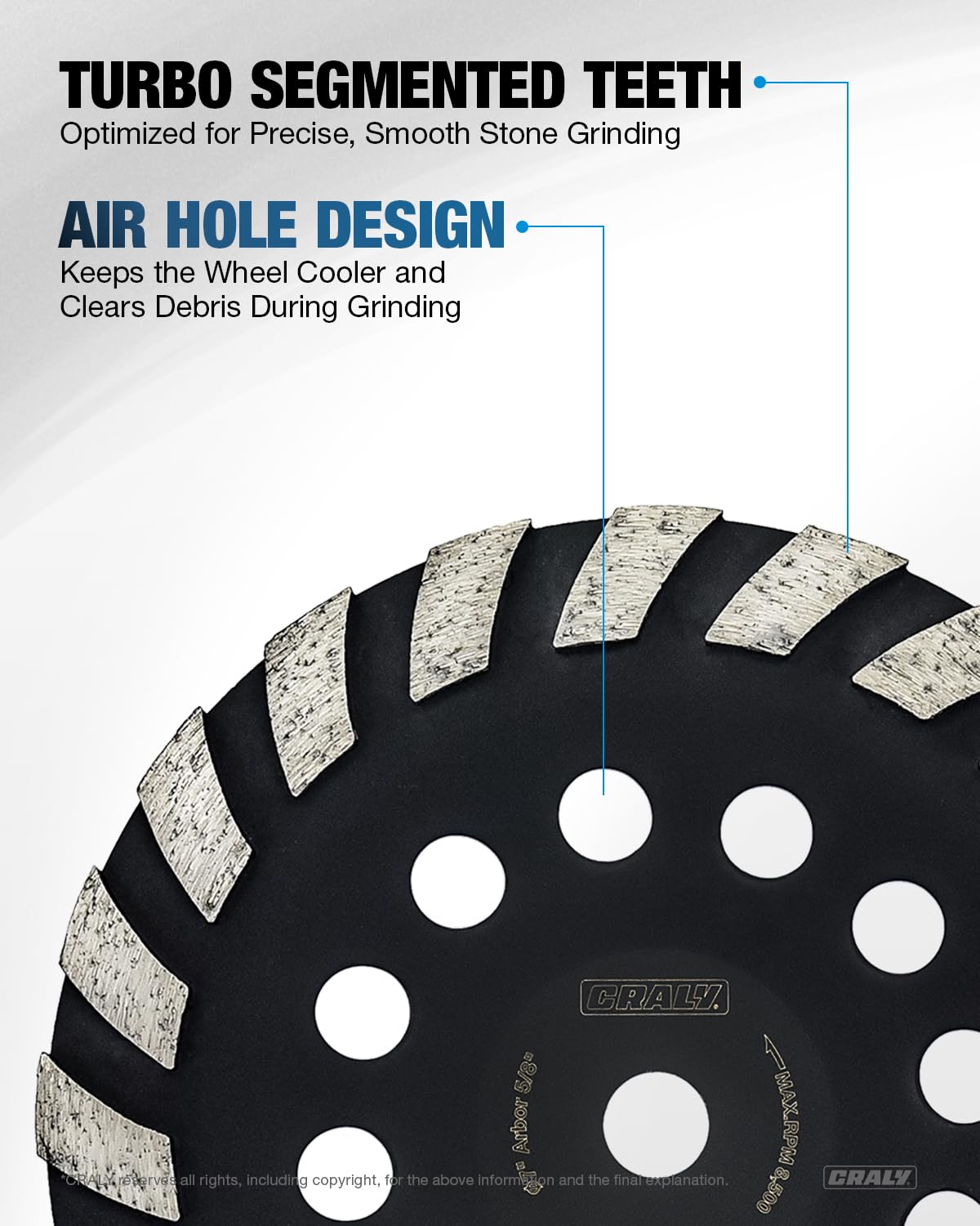 Concrete Grinding Wheel — 7", Arbor 5/8"