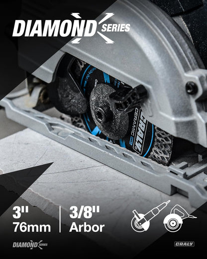 Diamond X — 3", Arbor 3/8"