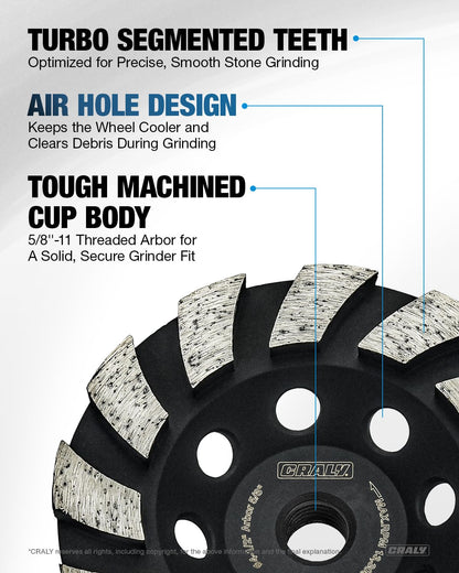 Concrete Grinding Wheel — 4-1/2", Arbor 5/8"-11