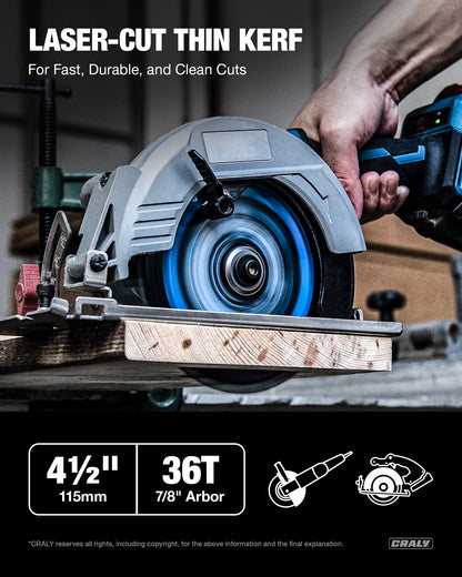 Wood —  4-1/2" 24&36T, Arbor 7/8"