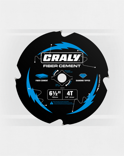 Fiber Cement — 6-1/2" 4T, Arbor 5/8"