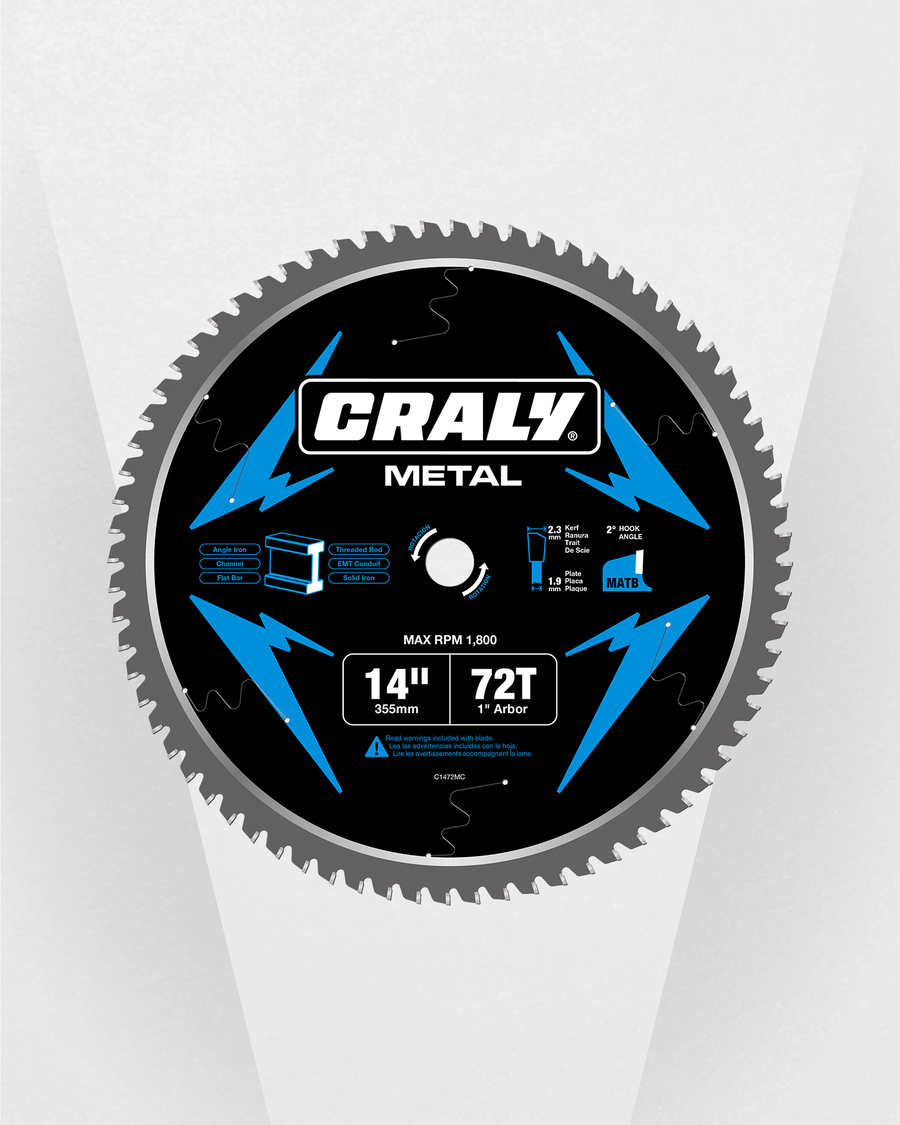 Metal — 14" 72T, Arbor 1"
