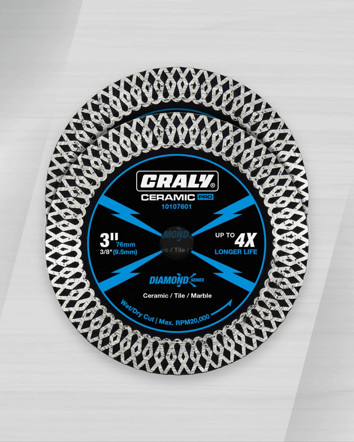 Diamond X — 3", Arbor 3/8"