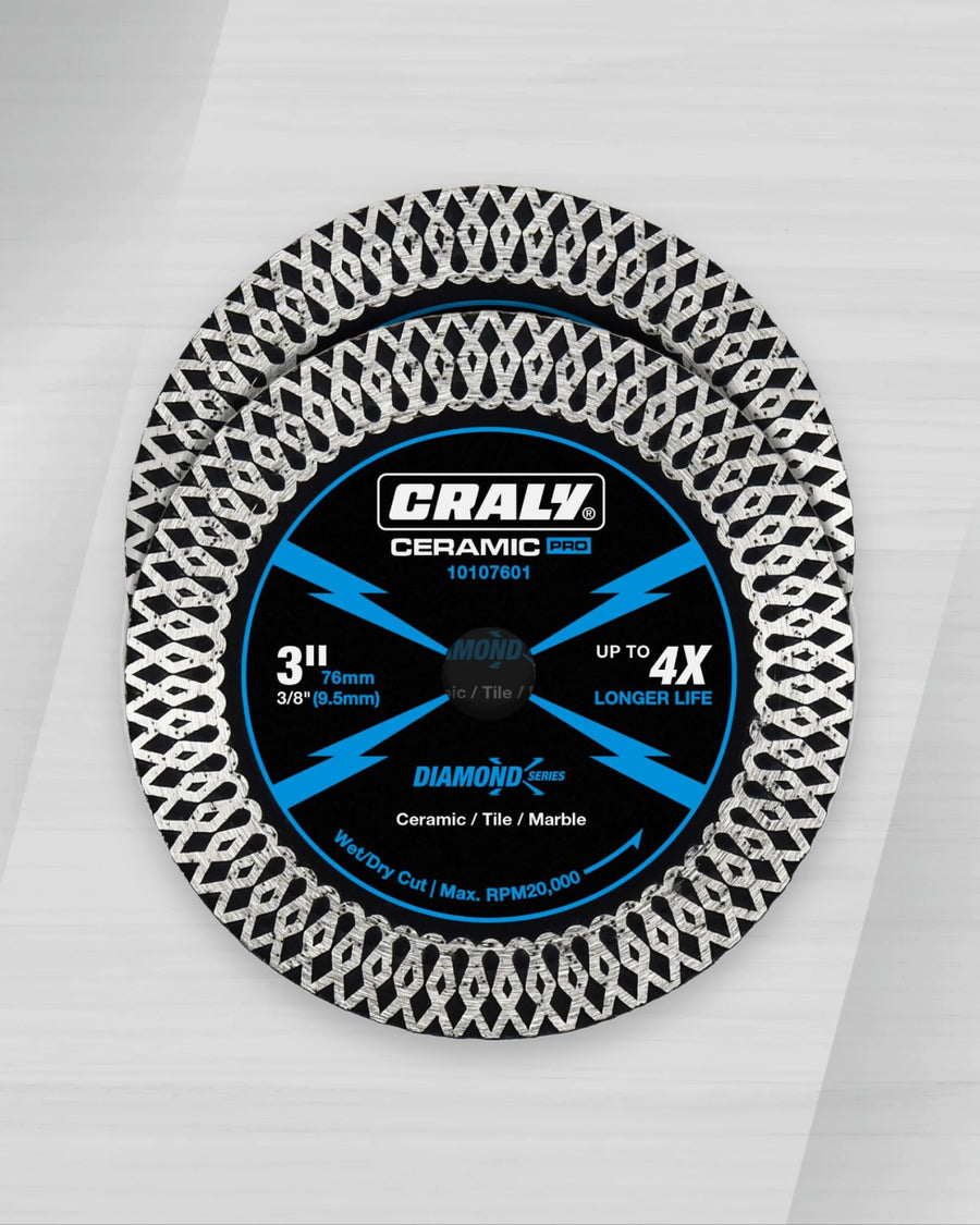 Diamond X — 3", Arbor 3/8"