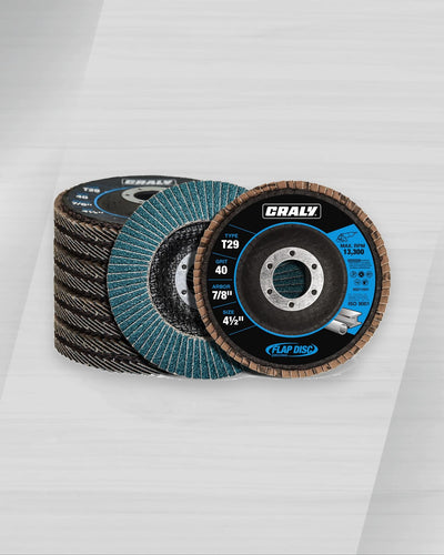Flap Disc — 4-1/2", Arbor 7/8" 40 Grit T29, 10 PCS
