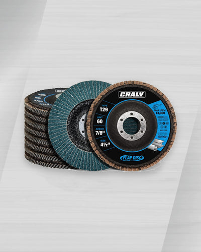 Flap Disc — 4-1/2", Arbor 7/8" 60 Grit T29, 10 PCS