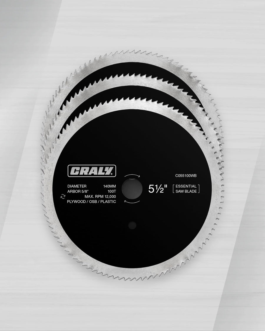 Steel saw blade —  5-1/2" 100T, Arbor 5/8"