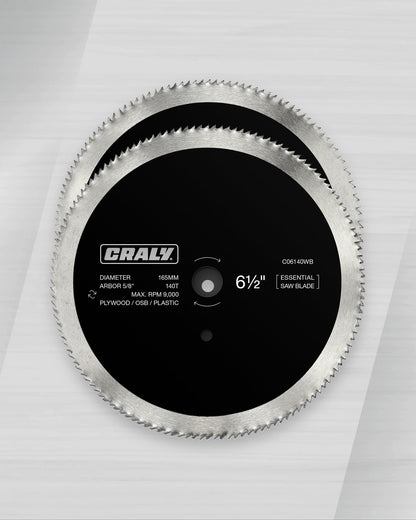 Steel saw blade — 6-1/2" 140T, Arbor 5/8"