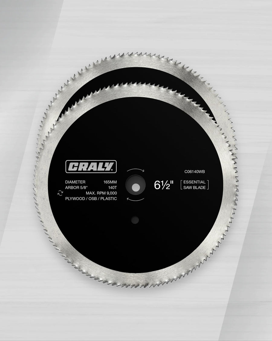 Steel saw blade —  6-1/2" 140T, Arbor 5/8"